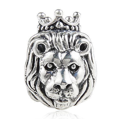 Free Shipping 1pc 100% 925 Sterling Silver Animal Bead Charm The King Lion Bead Fit Pandora Bracelet & Necklace jewelry SS2909