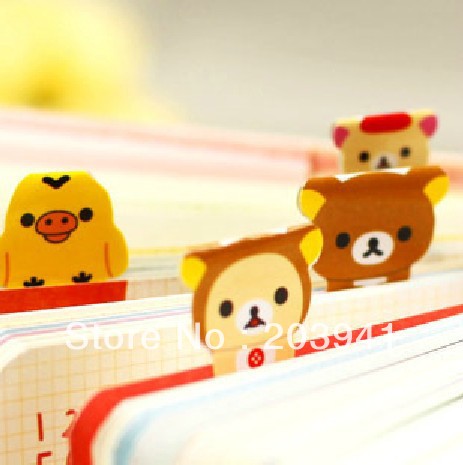 Free shipping/New cute Rilakkuma stationery bookmark paper sticker/ DIY Multifunction label sticker/cartoon stickers/Wholesale