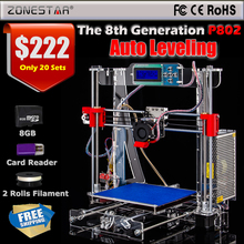 Reprap Prusa i3 3d printer P802MA Upgrade P802NA Auto Leveling 2 Roll Filament 8GB SD Card 3d printer DIY Kit Free Shipping