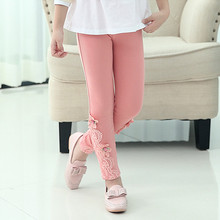 2015 New Winter Warm Thick Children Clothing Girls Leggings Cotton Lace Kids Pants Fashion Girls Pants For Retailing GP0023