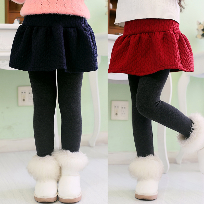 New Arrive 2014 winter Retail girl legging Girls Skirt pants Cake skirt girls warm pants kids
