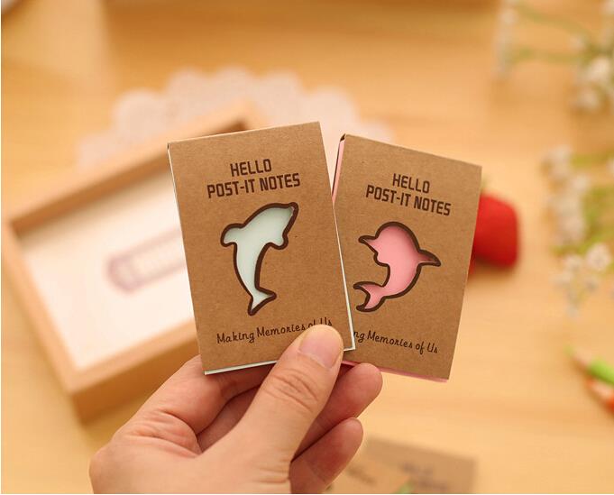 2020 Wholesale New Cute Dolphin Hollow Out Notes Creative