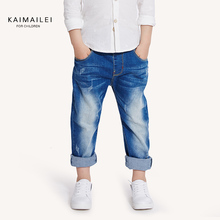 2016 children’s clothing male child jeans spring summer mid waist all-match fashion cotton jeans boys long pants