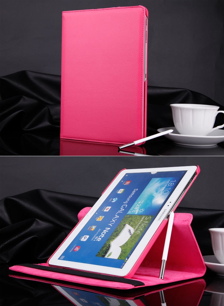 360 degree roating PU Leather Cover Case for Samsung Galaxy Note 10.1 inch (13)