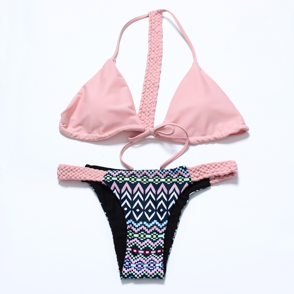 2016 New Sexy Handmade Belt Bikini Set Fashion Female Push Up Swimwear Swimsuit Pink Bathing Suit maillot de bain 7 2016 New Sexy Handmade Belt Bikini Set Fashion Female Push Up Swimwear Swimsuit Pink Bathing Suit maillot de bain 7