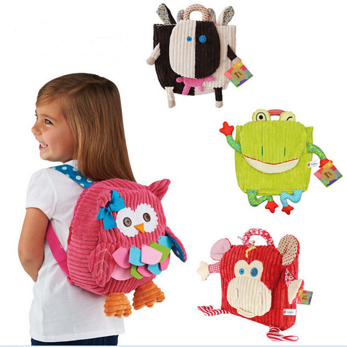Cute kid school bag cartoon animal canvas backpack zoo backpack Mini School Bag children Backpacks mochila