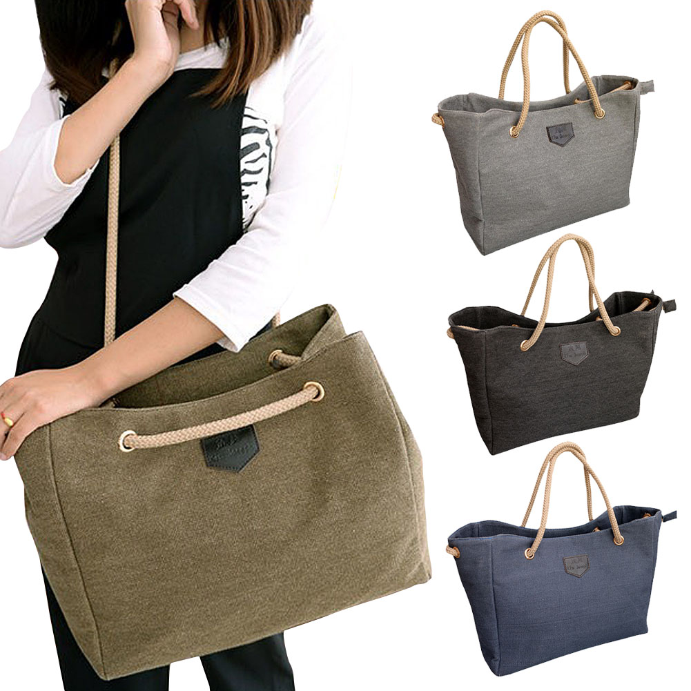 Korean Fashion Simple Style Hot Sale New Female Package Casual Canvas Shoulder Bag Lady Diagonal Package HB88