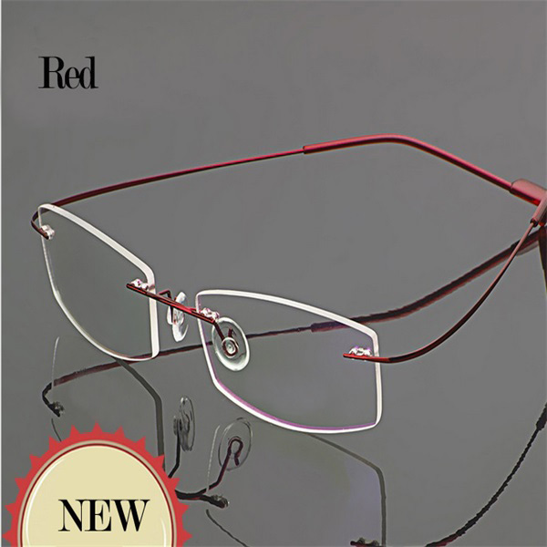 rimless frames titanium flexible eyeglass women optic ...