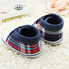 Cute Toddler Baby Boy Plaid Lace Up Soft Sole Shoes Infant Prewalker First Walkers Hot Selling