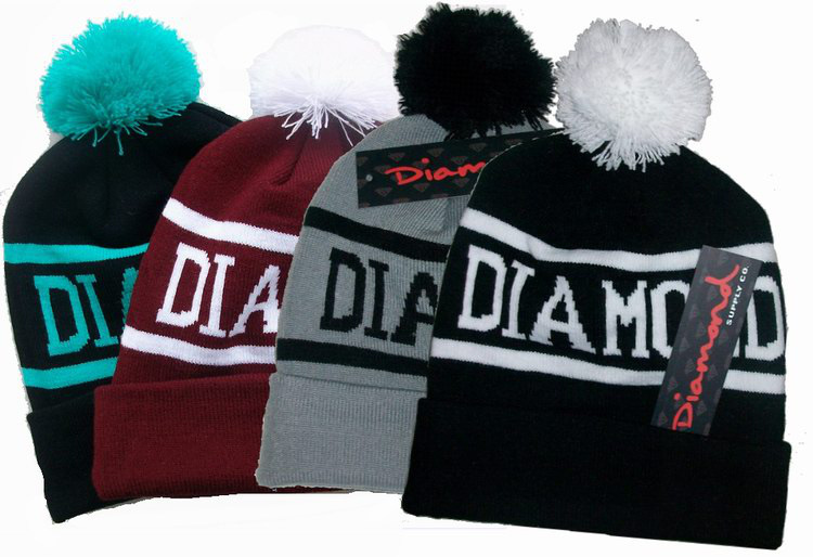 Hip Hop Diamond Caps Beanies for Men or Womens Accessories Knit Cotton Hats for Women New