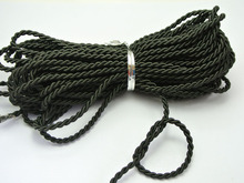 10 meters Black Twist Cord String Twine Rope Bracelet Jewelry Synthetic Silk