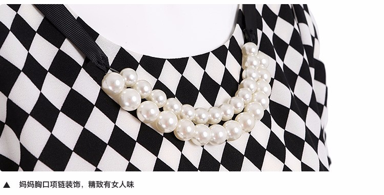 New Arrival 2015 Mother and Daughter Dresses Classic Plaid White and Black Casual Summer Dress (14)