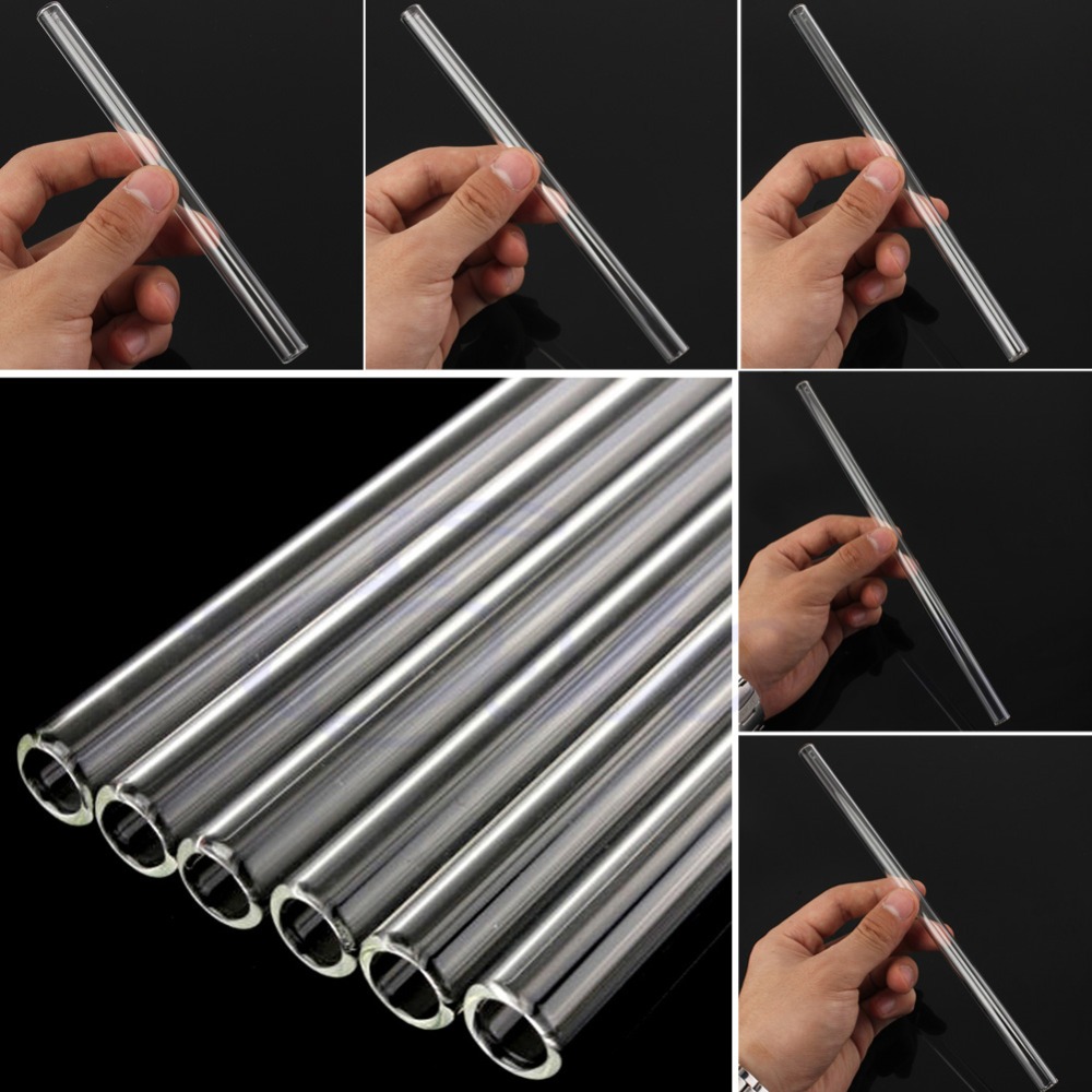 Reusable Wedding Birthday Party Clear Glass Drinking Straws Thick Straws