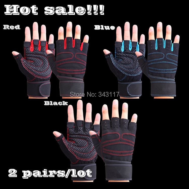 2 pairs lot Tactical Gym Body Building Training Sports Fitness Weight Lifting Exercise Gloves For Men