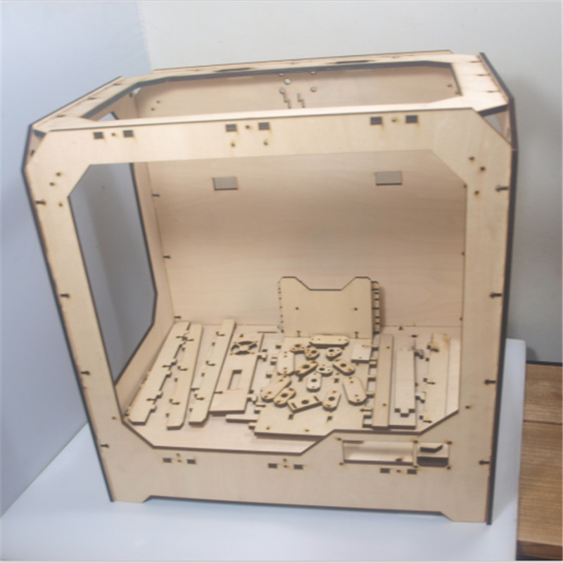 DIY Reprap extended volume Unofficial Replicator XL V1 5 3D printer laser cut wooden frame kit