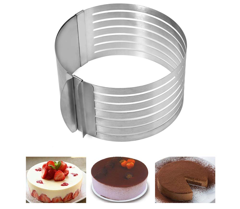 Stainless Steel Adjustable Layer Cake Slicer Kit Mousse Mould Slicer