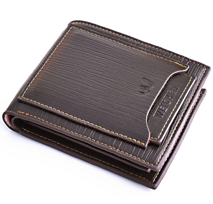 2015 New fashion genuine leather men wallets card designer famous brand money clip vintage ...