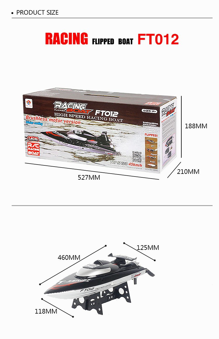 FT012-RC-Mini-4CH-4-Channel-Remote-Control-Boat-High speed-Racingspeedbpat--S