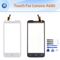 Touch panel for Lenovo A680 touch screen digitizer front outer sensor glass replacement repair tools black