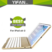 Ultra Thin Folio Shell ABS Wireless Bluetooth For iPad Air 2,with Backlit Keyboard Stand Case Colorful Backlight -Free Shipping
