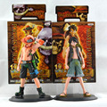 2pcs set 16cm One Piece Monkey D Luffy ace anime figures Action Figures PVC toys juguetes