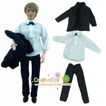 Arrvial ( 3 unidades = outwear + shirt + pants ) suit set para barbie doll firend ken muñeca