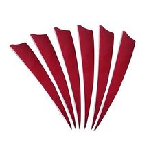 50 pcs Natural Turkey Red Feathers Fletching Shield Shape Right Wing 5 inch  arrow archery bow