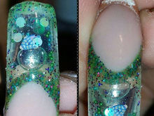 NEW Professional 100pcs Aquarium Nails AQUA Clear Bubble False Nail Art Tips With Syringe injector