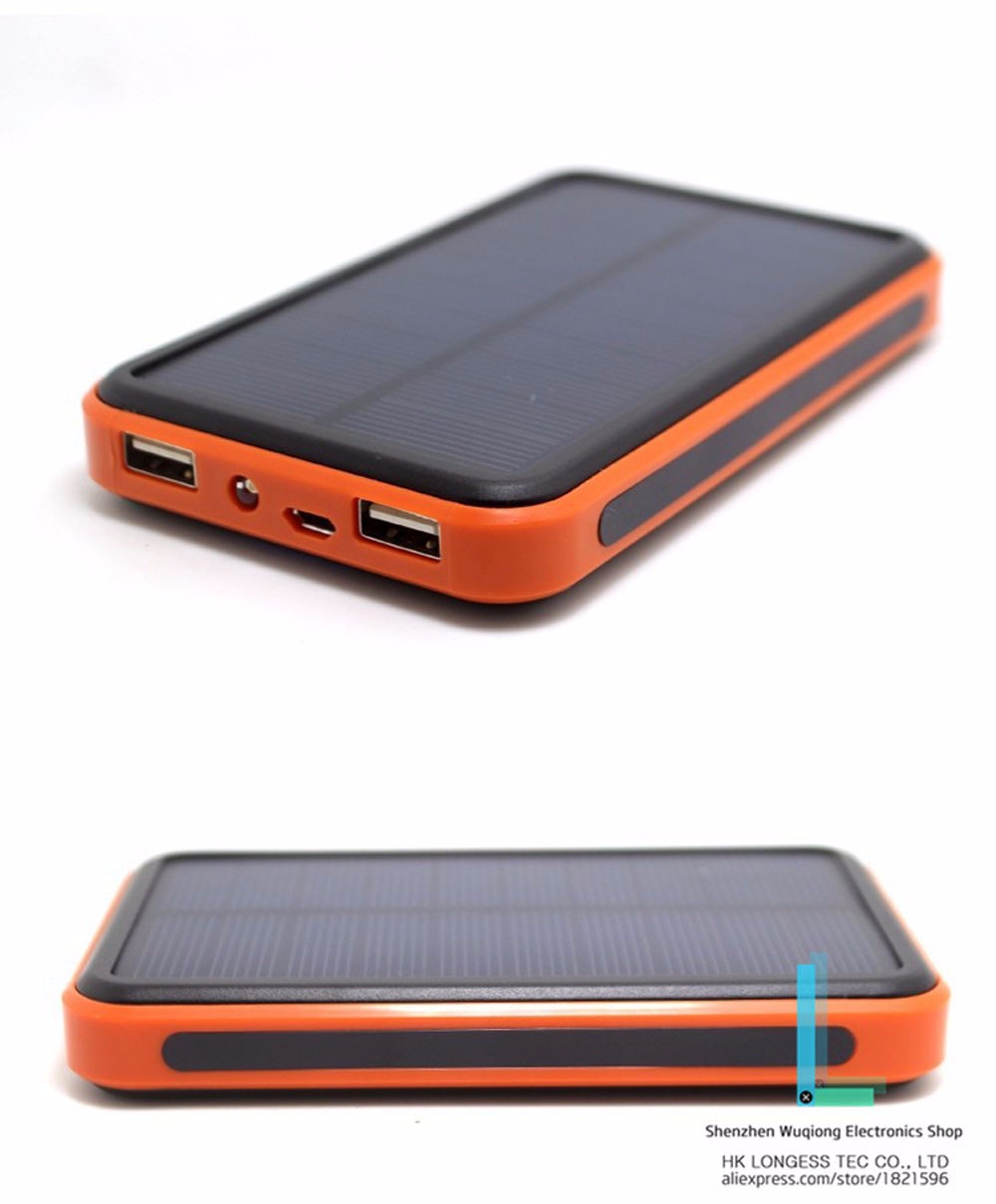 10000 mah Dual usb Waterproof solar power bank PowerCore bateria externa Portable solar charger powerbank for xaomi mobile phone 10000 mah Dual usb Waterproof solar power bank PowerCore bateria externa Portable solar charger powerbank for xaomi mobile phone