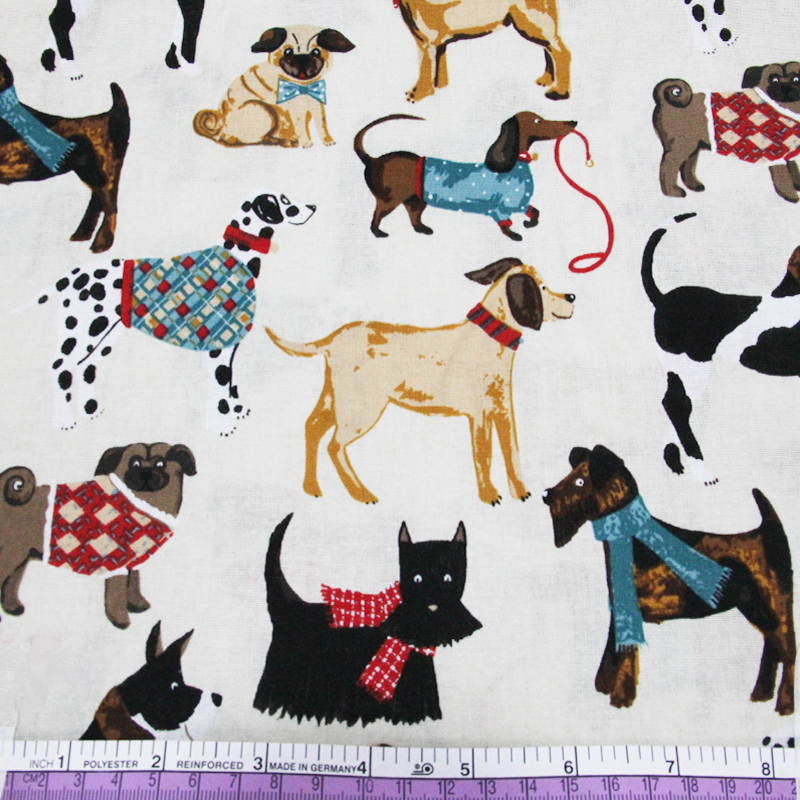 45426 50*147CM Various dogs printed cotton fabric for Tissue Kids Bedding textile for Sewing Tilda Doll, DIY handmade materials