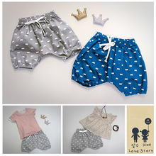 Girls Shorts Cotton Short Pants for Summer Children Loose Simple Lovely Beach Bloomers Kids Clothes Elastic Waist Shorts Pants