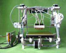 Reprappro mendel multicolor tricolor triple nozzle 3d printer DIY kit open source Bigger size machine