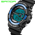 SANDA Famous Brands LED Digital Sports Watches Mens 30M Shock Waterproof Multifunction Men Wrist Watch Army