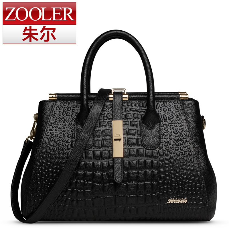 Ol elegant crocodile pattern handbag women bag genuine leather bag shoulder handbag fashion cross-body bag