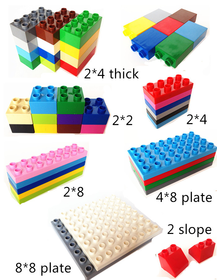Bulk Big Building Blocks Accessory 100% Compatible with Duplo Bricks Baby First Blocks Toys Educational Toys
