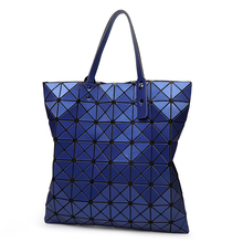 Top Design Fashion Bao Bao issey Miyake Handbag Matt surface Pu Women Shoulder Bag Quilted Foldable Shopping Bag For Women