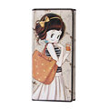2016 New Fashion Tri fold Purse Korean Style Designer Cartoon Print Long Wallet Women Trendy Practical