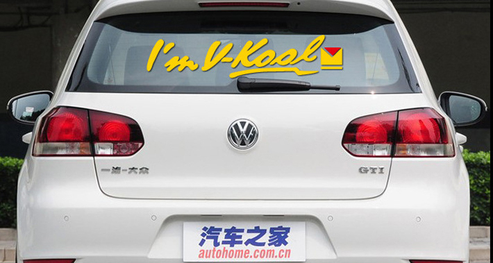 Car Styling Love V Kool Reflective Car Sticker And Decal For VW Chevrolet Ford Lada Opel