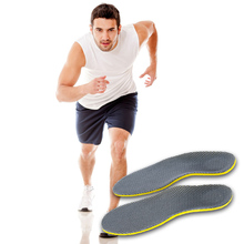 New Arrival 1 Pair Grey + Yellow Insoles Inserts Shoe Pad Cushion Foot Pad Heel Shock Free Shipping