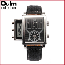 2015 Hot Sale New Faction Oulm 1238 Men Watch withThree Movt Numbers and Strips Hours Marks