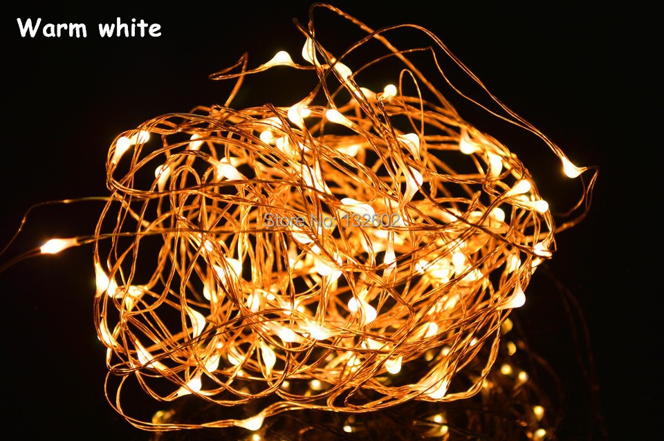 33Ft Copper Wire LED Starry Lights Festival Decorative LED String Lights +Mini Dimmer+Power ...