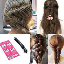 French Hair Roller With Hook Magic Twist Styling Braiding Tool Bun Maker Free Shipping #M01072