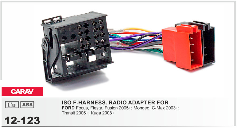 C-MAX; Transit; Kuga CARAV 12-123 ISO F-Cabel Fusion; Mondeo Fiesta Radio Adapter for Focus