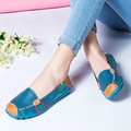 2017 autumn women genuine leather ballet flats casual shoes women pointed toe flats slip on loafers