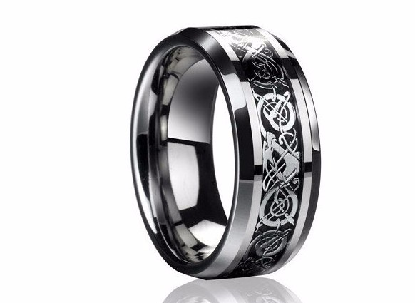 Vintage-engagement-Dragon-Tungsten-steel-Ring-for-Men-women-lord-Wedding-rings-Band-new-punk-ring