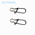 Hot Sale 100pcs Hooked Snap Pin Stainless Steel Fishing Barrel Swivel Safety Snaps Hook Lure Accessories