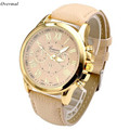 Women Watches Fashion Genava Brand Ladies Watch Roman Numerals WristWatch PU Leather Horloge Analog Quartz Watch