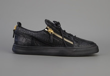 Unisex men shoes for women GENUINE LEATHER good quality Crocodile pattern black shoes EU 35-47