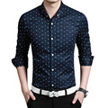 2016 Top Quality Men s Shirts Men Cotton Slim Fit Shirt Fashion Casual Long Sleeve Plaid