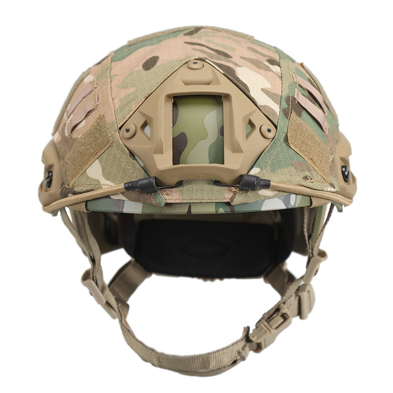 ATAIRSOFT Airsoft Tactical Helmet Cover para PJ//BJ//MH Tipo Casco r/ápido con Bolsa Trasera Desert Digital